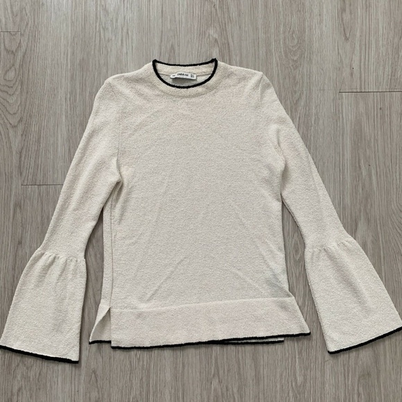 Zara Knit Sweaters - Zara Knit Sweater Small Fuzzy Bell Sleeve Pullover
